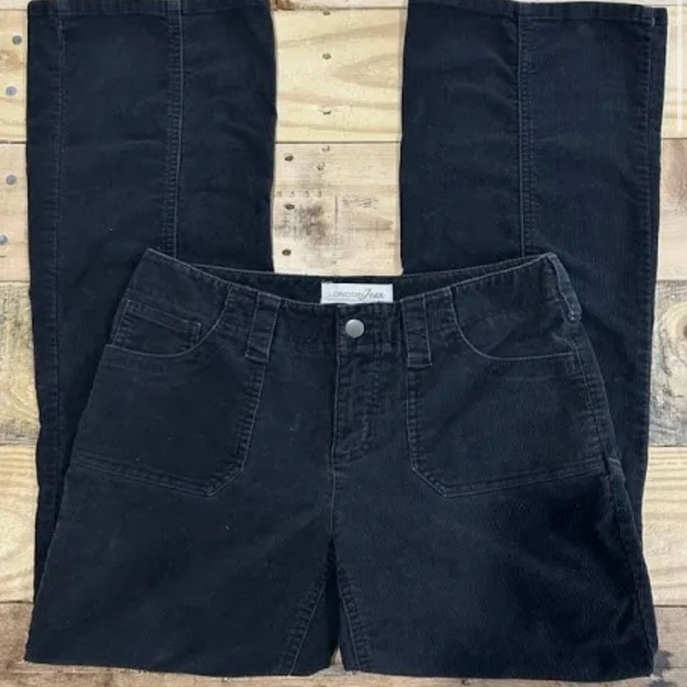 Black Corduroy Pants size 6 LONG